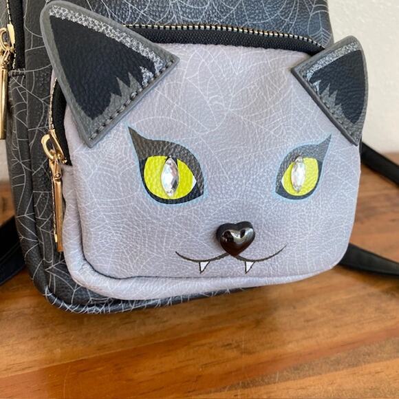 Betsey Johnson Halloween Vampire Cat Kitsch Mini Backpack - Picture 2 of 11